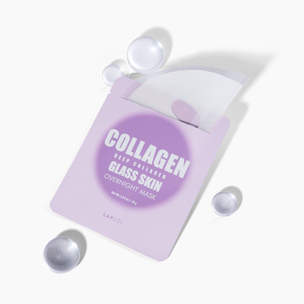 Deep Collagen Glass Skin Overnight Mask 4-Pack Box