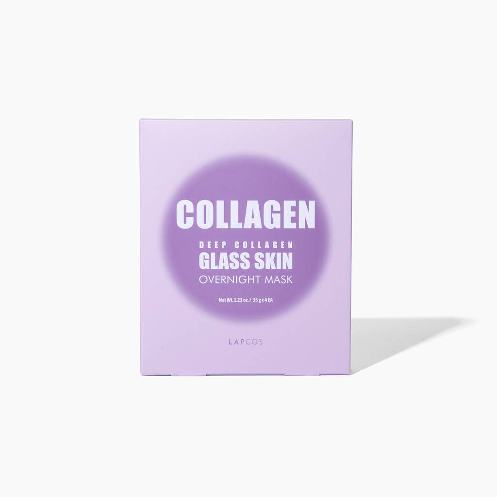 Deep Collagen Glass Skin Overnight Mask 4-Pack Box