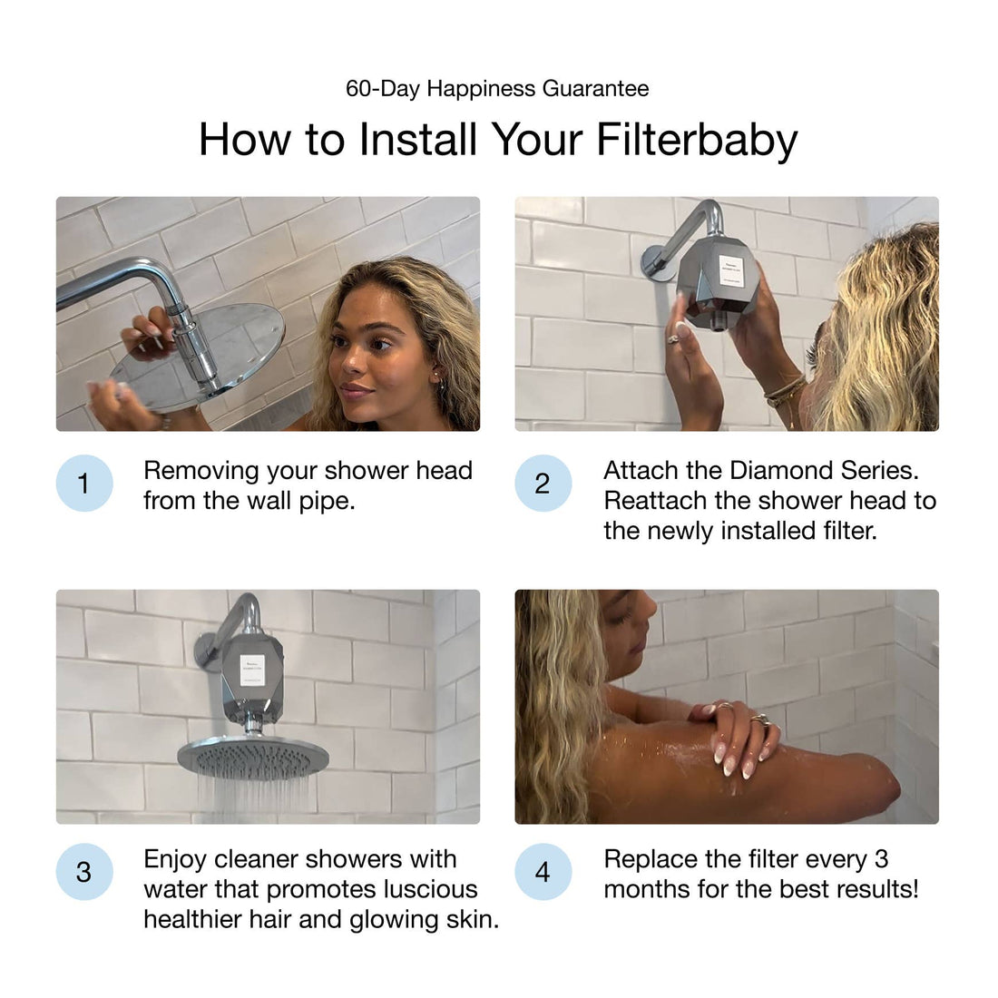 Filterbaby Diamond Series Shower Filter - Chrome